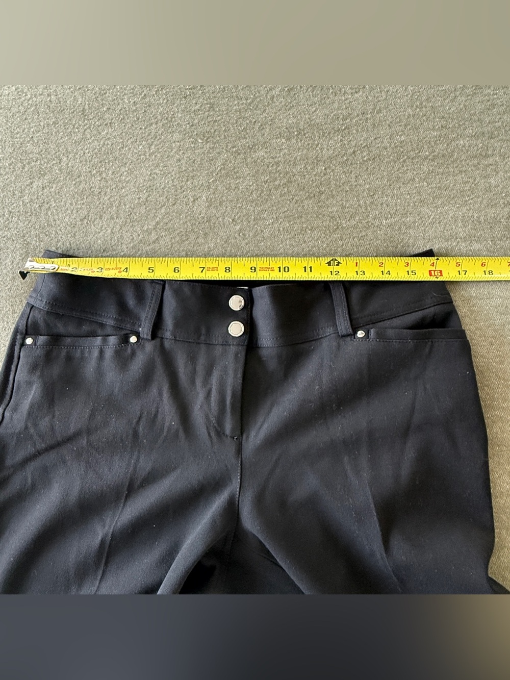 White House Black Market Black Straight Leg Pants - Picture 6 of 9